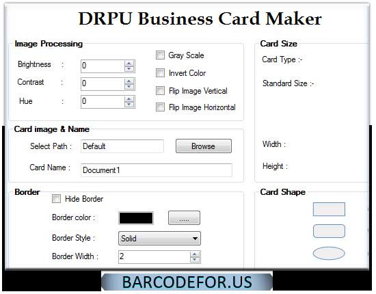 Business Cards Creator screen shot