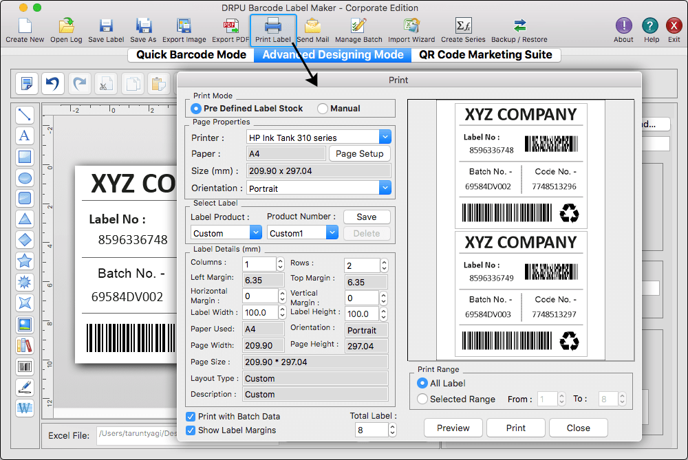 MAC Corporate Edition Barcode Software MAC Corporate Edition