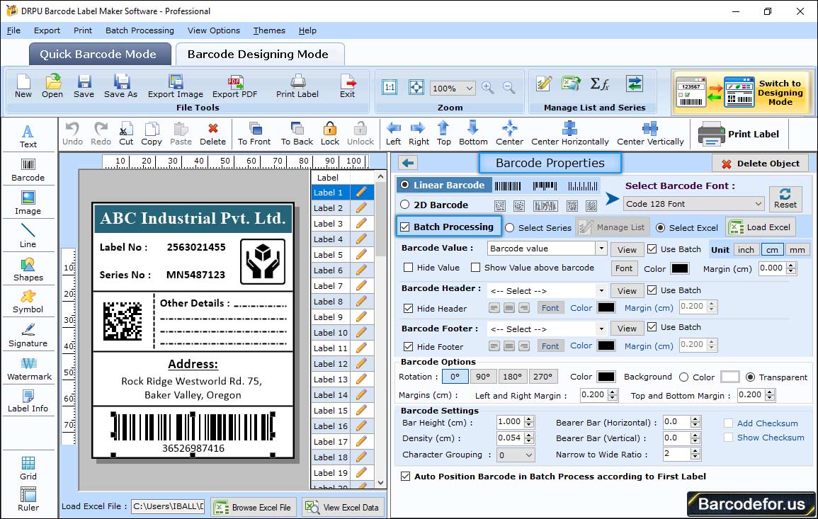 Barcode Properties